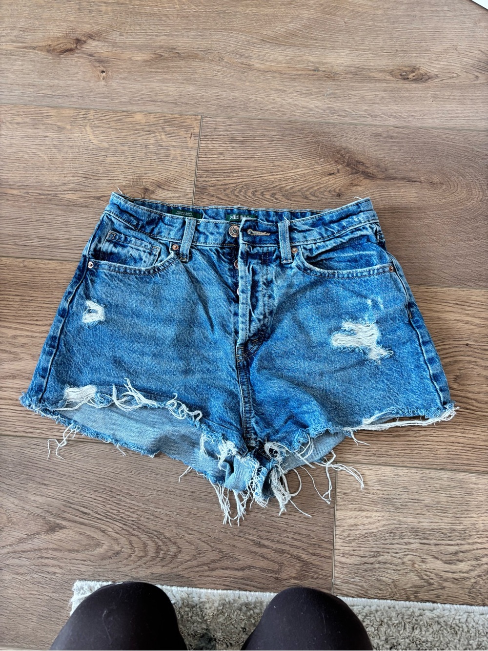 Target Blue Distressed Denim Jean Shorts